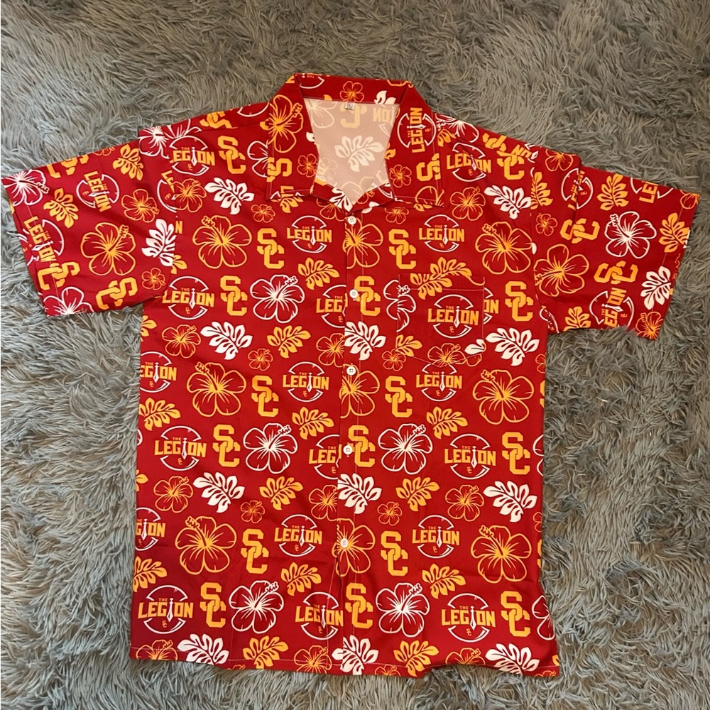 USC Red Hawaiian Shirt